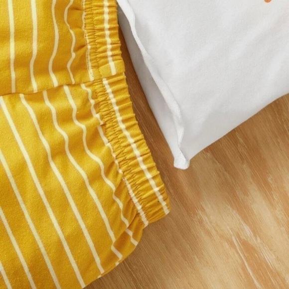 Yellow and white baby girls short set - Picture 3 of 4